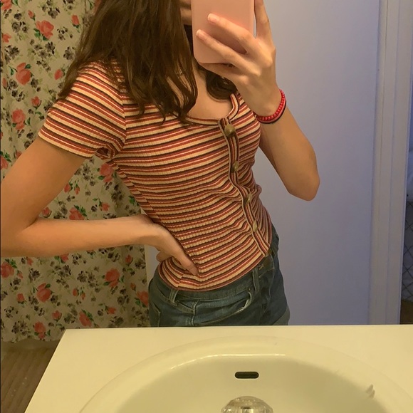 Hollister Striped Round Neck Tee - Picture 2 of 4